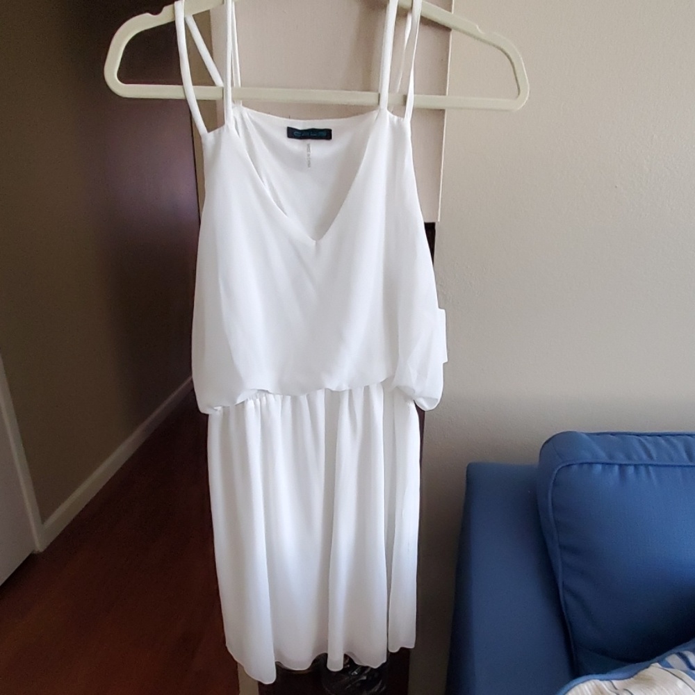 White mini dress